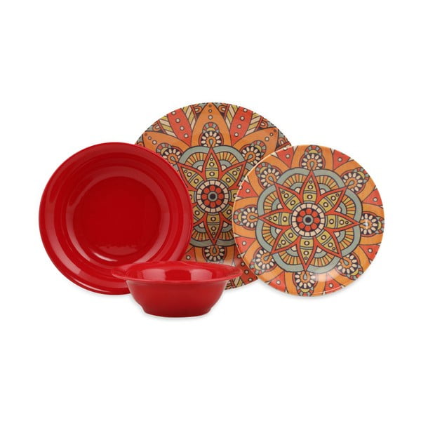 Set di piatti in porcellana da 24 pezzi Ruby - Kütahya Porselen