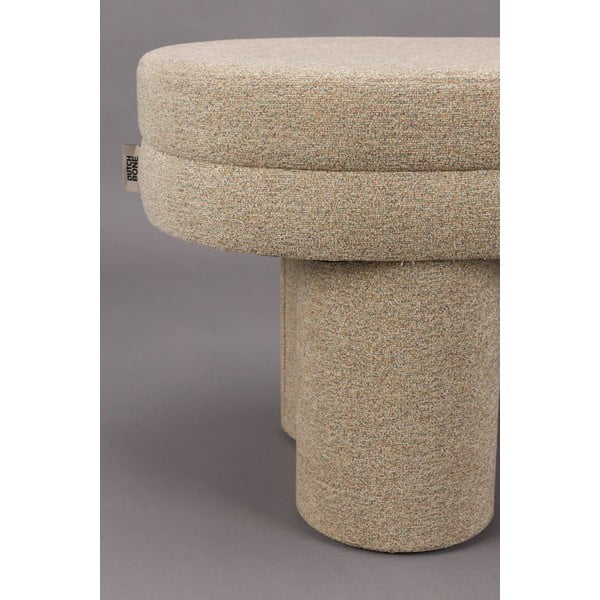 Panchina beige con rivestimento in bouclé Fern – Dutchbone-image-3