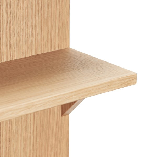 Mensola da parete a 3 ripiani in rovere naturale 40 cm Straight - Hübsch-image-4