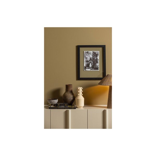 Cassettiera bassa modulare crema in legno di pino 200x85 cm Basu - WOOOD-image-4