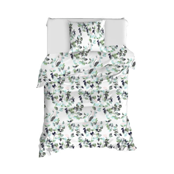 Biancheria per letto singolo in cotone ranforce Sabine Green, 140 x 200 cm - Mijolnir