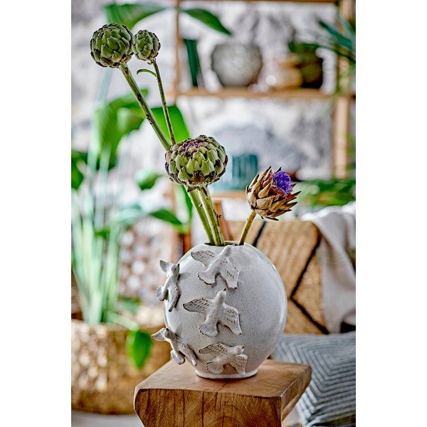 Vaso in gres crema (altezza 25 cm) Abira - Bloomingville-image-2