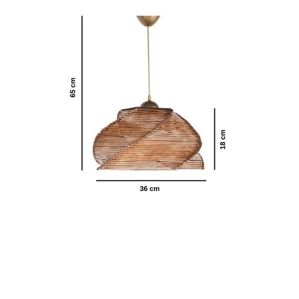 Lampadario beige ø 36 cm Pentagone – Opviq lights-image-1