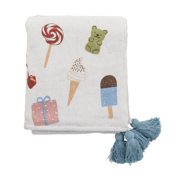 Coperta bianca per bambini 130x160 cm Sweets - Bloomingville Mini