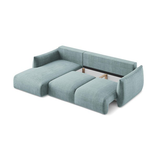 Divano angolare blu allungabile (con penisola a sinistra/con chaise lounge) Leila – Makamii-image-4