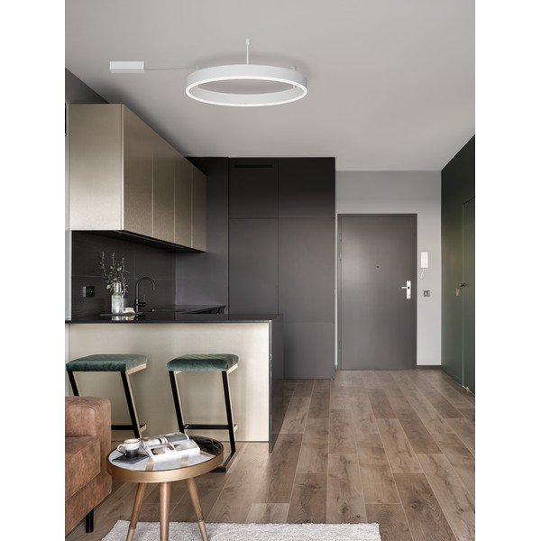 Plafoniera LED bianco opaco in alluminio con intensità regolabile Motif – Nova Luce-image-1