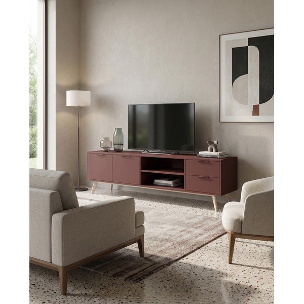 Mobile TV color terracotta opaco 180x53x40 cm Campus – Marckeric-image-4