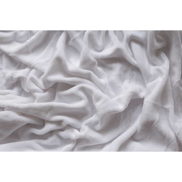 Foglio di microflanella elasticizzato bianco 180x200 cm - Jerry Fabrics-image-3