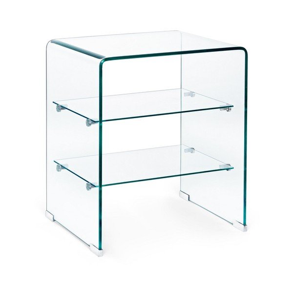 Tavolino in vetro 40x50 cm Iride – Bizzotto-image-2