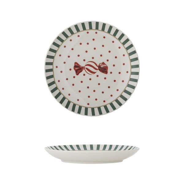 Piatto da dolce bianco in gres a tema natalizio ø 16 cm Yule – Bloomingville-image-3