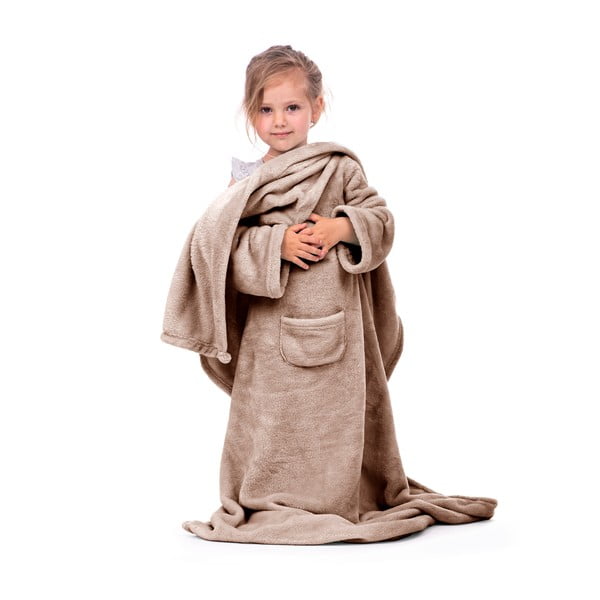 Coperta TV marrone con maniche Lazykids Lazy Kids - DecoKing-image-3