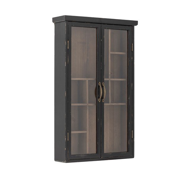 Vetrina nera in abete massiccio da appendere 50x80x14 cm Hazem – Bloomingville-image-2