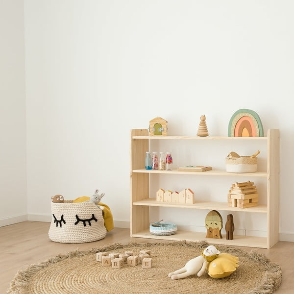 Tappeto rotondo di colore naturale in iuta tessuto a mano ø 140 cm Terra – Nattiot-image-1