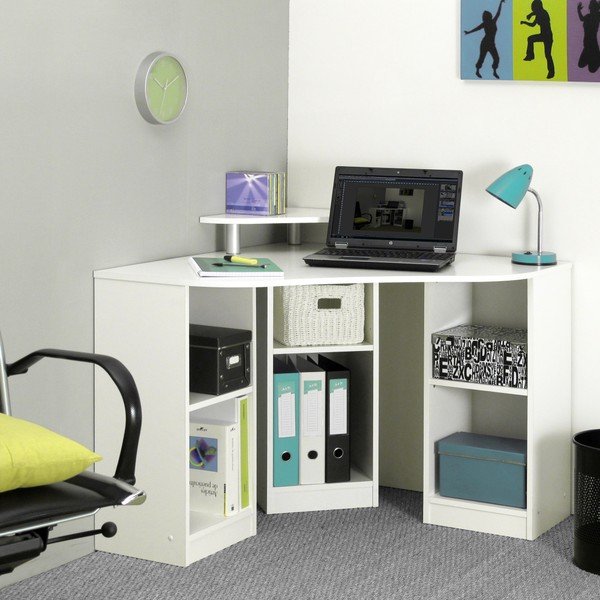 Tavolo da lavoro bianco ad angolo - TemaHome-image-1