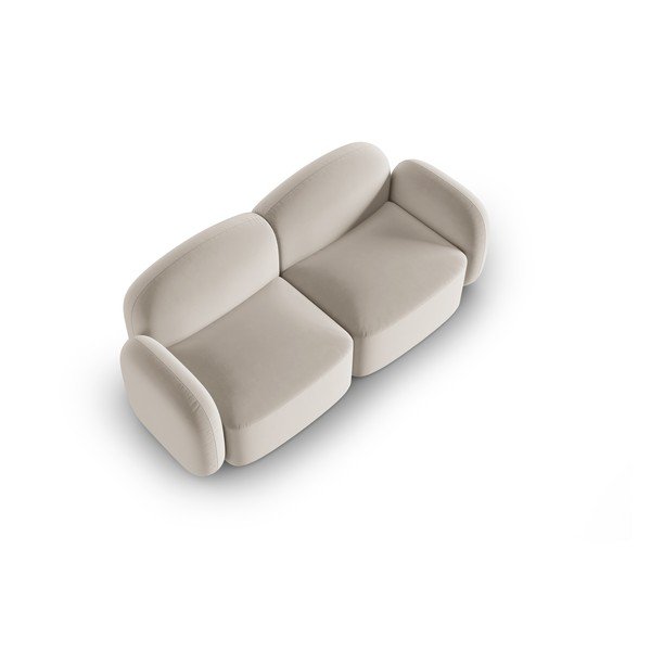 Divano in velluto beige 194 cm Blair - Micadoni Home-image-3