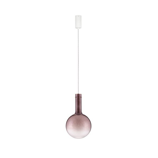 Lampadario LED marrone in vetro con intensità regolabile ø 25 cm Nostos – Nova Luce