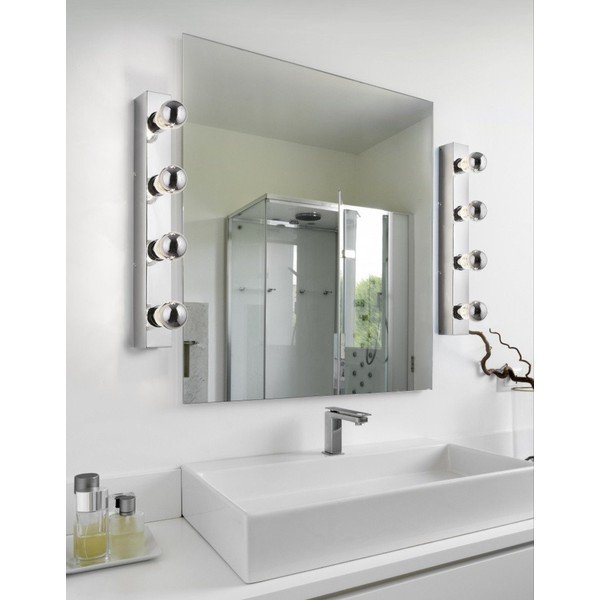 Lampada da parete in argento lucido Theatro - Trio-image-1