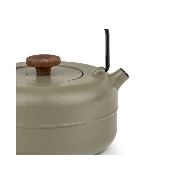 Teiera color kaki in ghisa con filtro 750 ml Henan – Bredemeijer-image-2