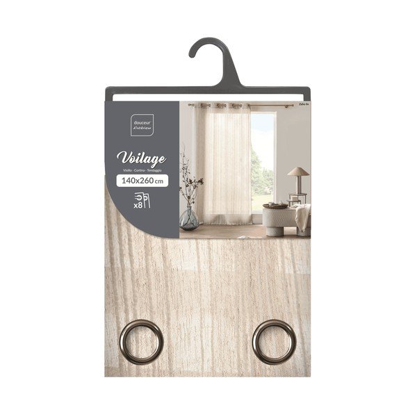 Tenda color crema 140x260 cm Zaho – douceur d'intérieur-image-3