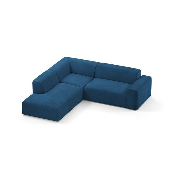 Divano angolare in velluto a coste turchese, 260 cm, angolo sinistro Karen - Marie Claire Home-image-3