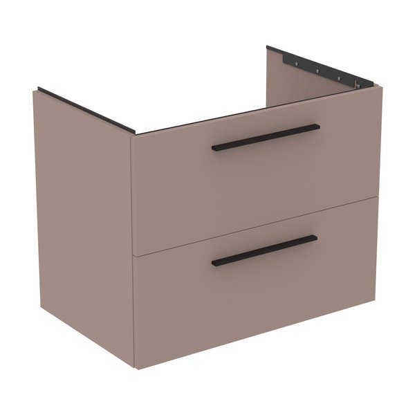 Mobile per lavabo grigio e beige a sospensione 80x63 cm i.Life B - Ideal Standard-image-4