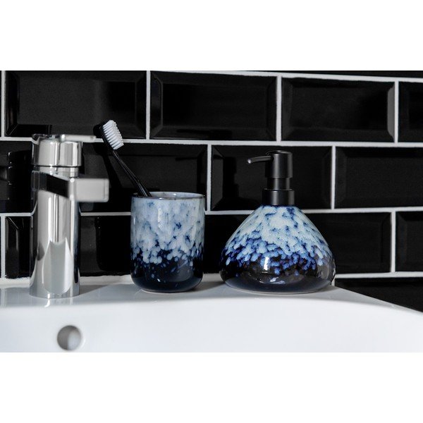 Tazza in ceramica blu scuro per spazzolini da denti Rosali - Wenko-image-3