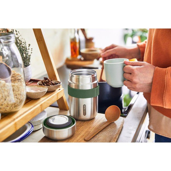 Borraccia termica argentata in acciaio inox 400 ml – Black + Blum-image-1