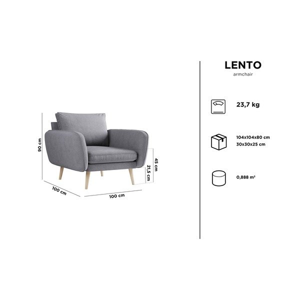 Poltrona beige Lento - Kooko Home-image-3