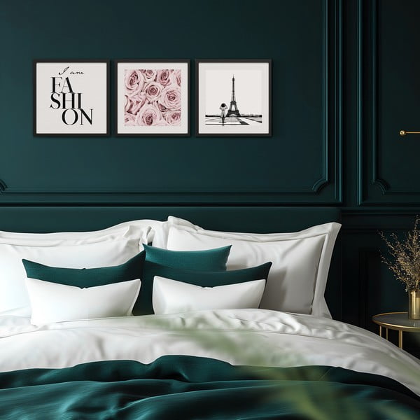 Set di dipinti 3 pz 30x40 cm Parisienne – Styler-image-1