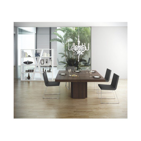 Tavolo da pranzo marrone scuro , 130 x 130 cm Dusk - TemaHome-image-1