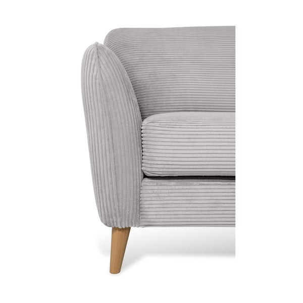 Divano angolare in velluto a coste grigio chiaro (angolo destro) Paris - Scandic-image-4