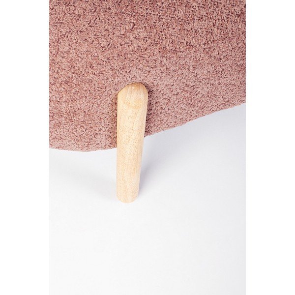 Panchina color terracotta in imbottito con rivestimento in bouclé Dayla – Bizzotto-image-1