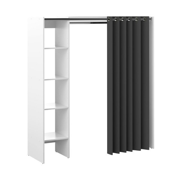 Armadio in bianco e nero 160x182 cm Tom - TemaHome-image-2