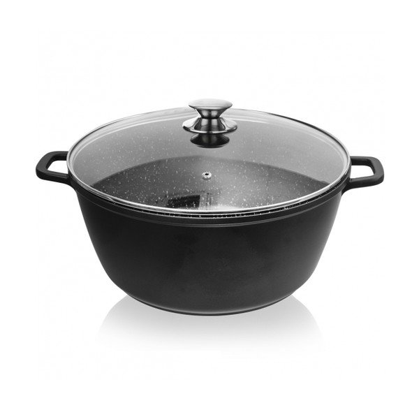 Pentola in alluminio con coperchio in vetro , ø 32 cm Grande - Orion