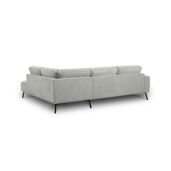 Divano angolare grigio chiaro (con penisola a destra/a L) con rivestimento in ciniglia Amsterdam – Scandic-image-3