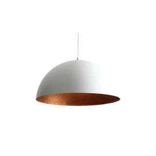 Lampada a sospensione bianca con dettaglio color rame , ø 50 cm Lord - CustomForm