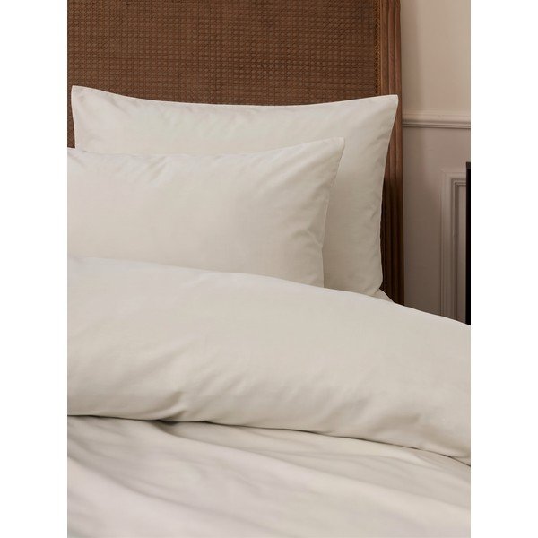 Set copripiumino e federa beige in raso di cotone per letto matrimoniale/per letto esteso 240x220 cm Elegant – Mijolnir-image-4