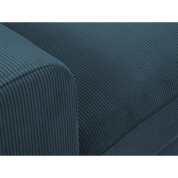 Divano letto angolare in velluto a coste blu scuro, angolo destro Jazz - Kooko Home-image-1