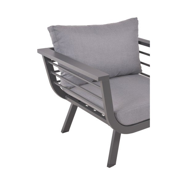 Divano da giardino con tavolo con struttura in alluminio Elia - Garden Pleasure-image-2