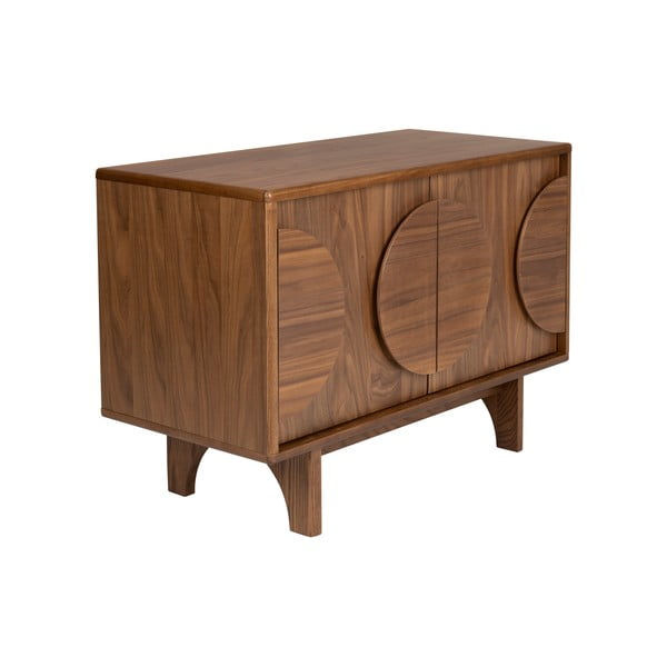 Cassettiera bassa marrone in noce 82x58 cm Groove - Zuiver-image-2