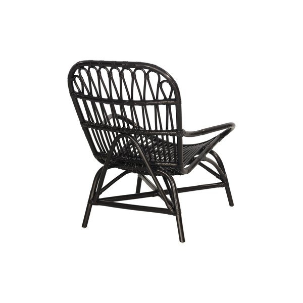 Sedia da giardino in rattan nero Sara - Bonami Essentials-image-3