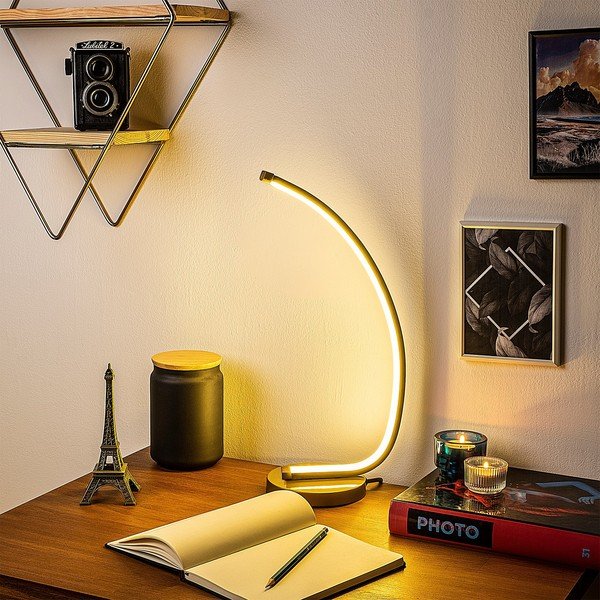 Lampada da tavolo a LED in oro (altezza 43 cm) Bevel - Opviq lights-image-2