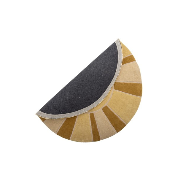 Tappeto per bambini beige e color ambra in lana ø110 cm Sun – Bloomingville Mini-image-4