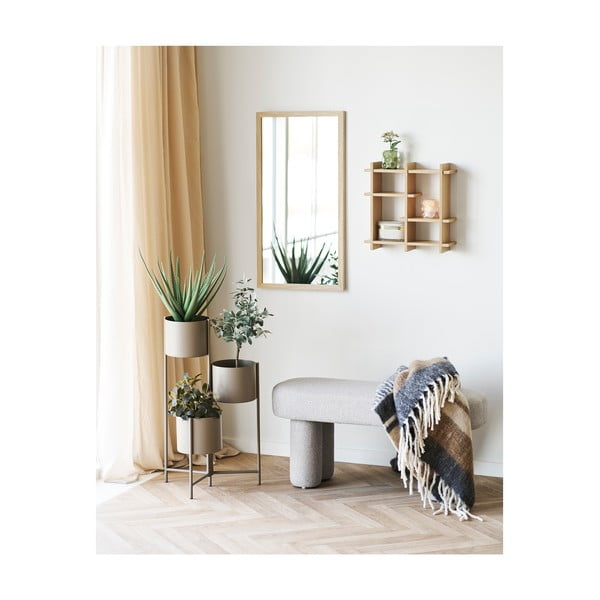 Mensola di colore naturale con effetto rovere con ripiani multipli 40 cm Olsberg – House Nordic-image-2