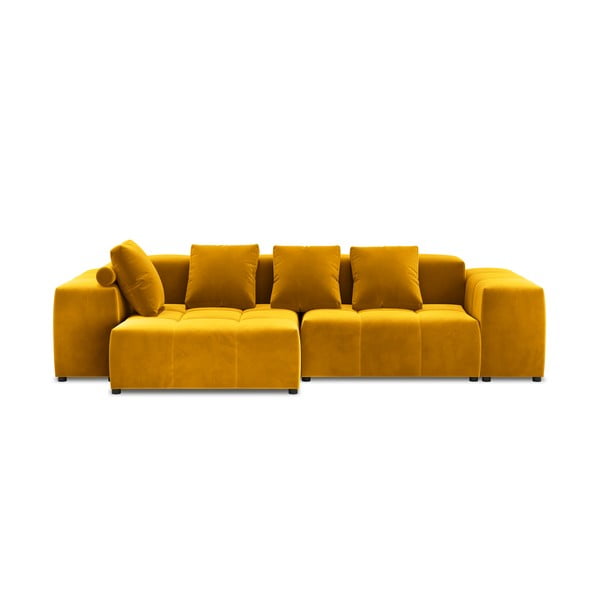 Divano angolare in velluto giallo (variabile) Rome Velvet - Cosmopolitan Design