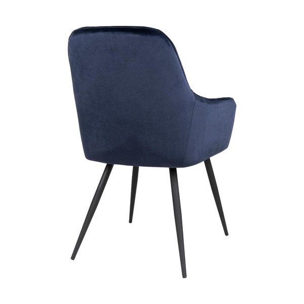 Set di sedie da pranzo blu scuro in imbottito con braccioli 2 pz Harbo – House Nordic-image-4