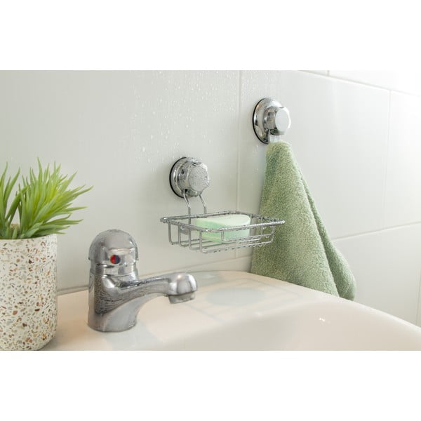 Dispenser di sapone in acciaio autoportante in argento Bestlock Bath - Compactor-image-4