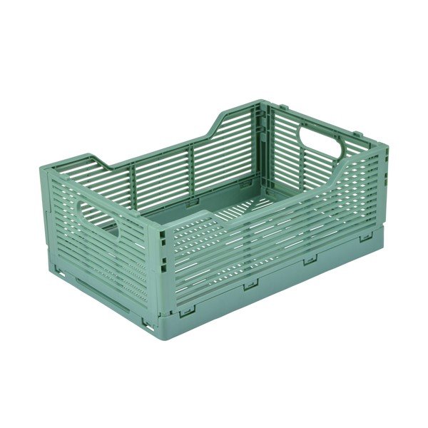 Scatola di plastica verde chiaro 30x20x11,5 cm - Homéa