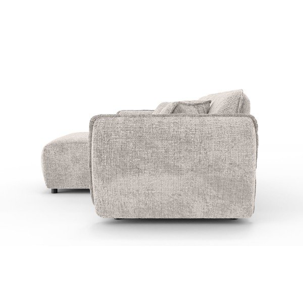 Divano angolare beige (con penisola a sinistra/con chaise lounge) con rivestimento in ciniglia Nelia – Ropez-image-3