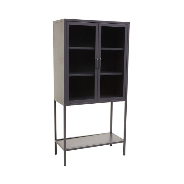 Vetrina grigia in acciaio 75x150x35 cm Acier – Premier Housewares